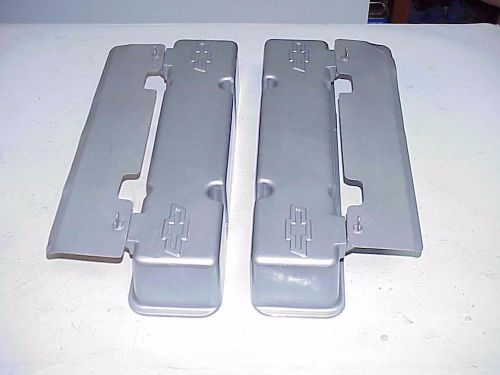 Bowtie aluminum small block chevy tall valve covers &amp; heat deflectors nascar