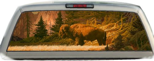Buffalo mountains #02 rear window graphic tint truck stickers decals