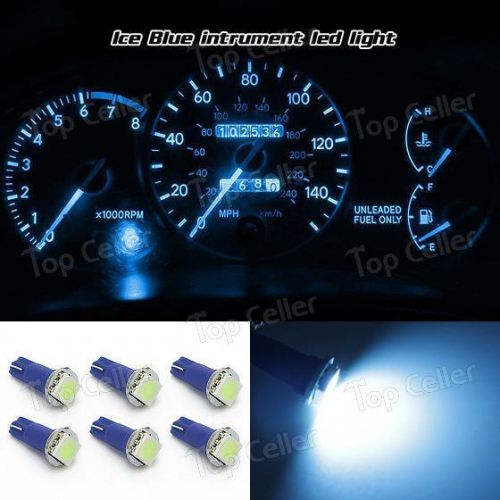 6xt5 wedge 1-smd 5050 led dashboard instrument panel light 37 70 73 74 ice blue