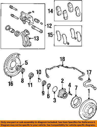 Toyota oem 0446660080 brake pad or shoe, rear/disc brake pad