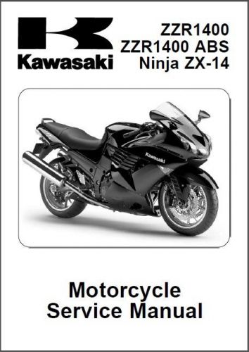 08-11 kawasaki ninja zx-14 zzr1400 abs service repair manual cd -  zzr 1400 zx14