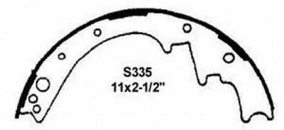 Wagner pab335r brake shoe-thermoquiet brake shoe