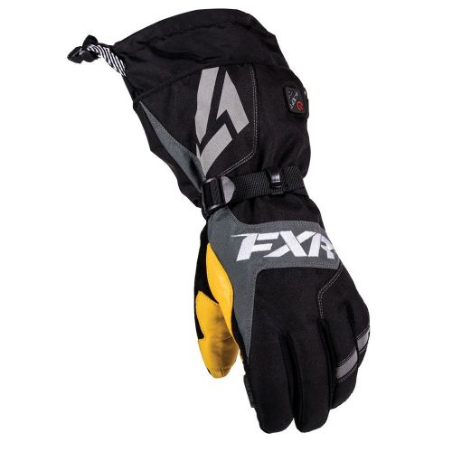 Fxr recon mens heated gloves black/yellow