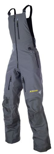 Klim mens grey togwotee snowmobile bibs pants snocross snow