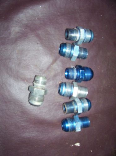 Earl&#039;s?,aeroquip ? 1/2 pipe to #12 an used 7 pcs 6 alum 1-steel