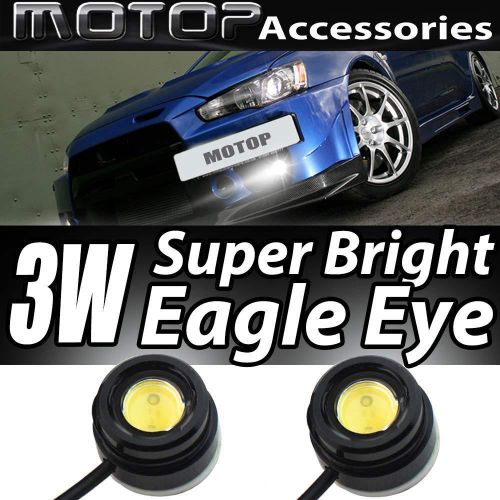 10x white daytime running light drl eagle eye led stick self-adhesive waterproof