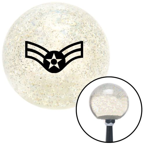 Black airman first class clear metal flake shift knob with m16 x 1.5