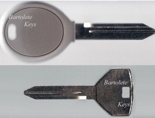 Transponder key blank fits many dodge and mitsubishi car models *