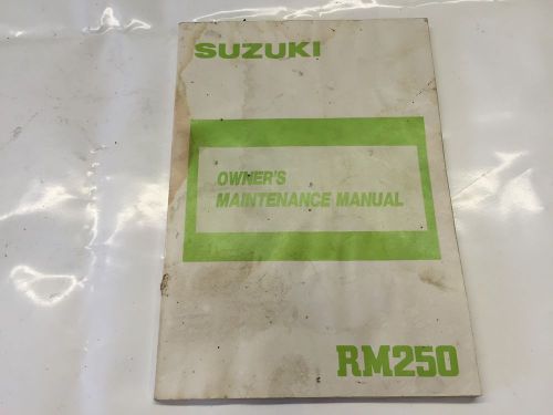 1988 suzuki rm250 owners manual original 1987 print