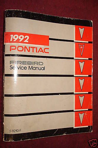 1992 firebird shop manual / shop book / original / nice