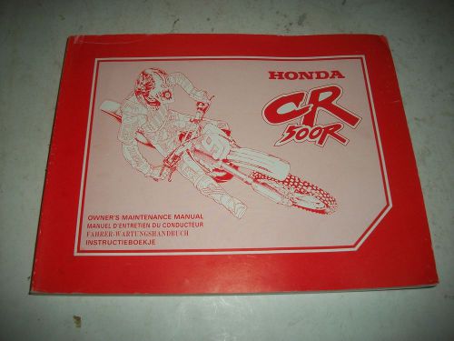 Official 1994 honda cr500r motorcycle owners maintenance shop repair manual