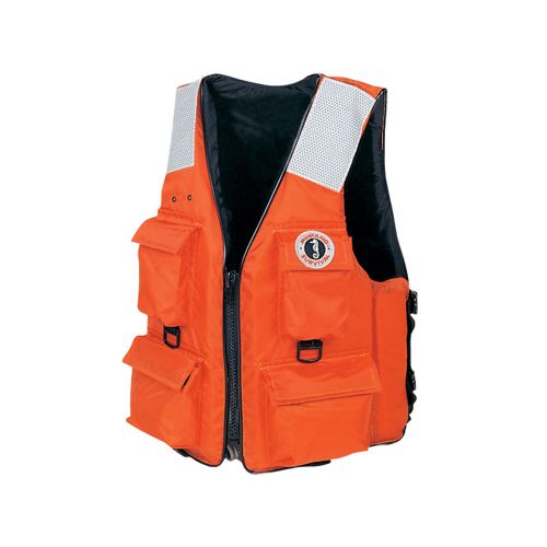 Mustang mv3128t2-xl-or 4-pocket flotation vest - xl