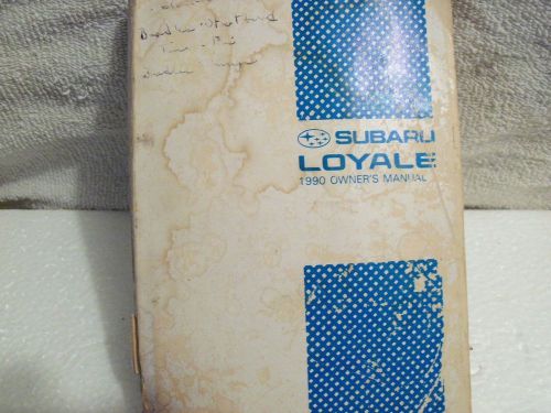 1990 subaru loyale owners manual