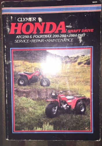 Clymer honda atc250 &amp; fourtrax 200-250 1984 1985 1986 1987 service&amp;repair manual