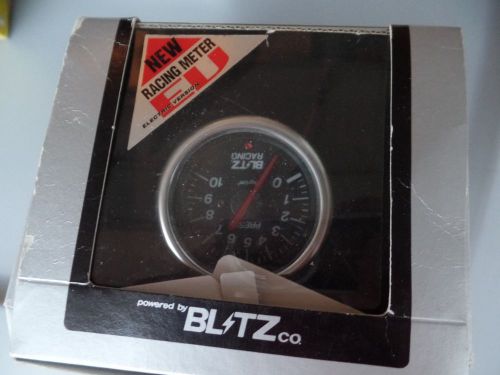 &lt;&lt; blitz racing- 52mm oil pressure gauge ev black electronic new old school jdm