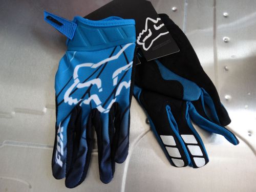 Fox racing 360 mx motocross racing riding sports gloves size l blue