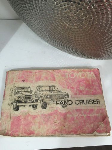 Rare original fj40 toyota landcruiser 1980 owners manual  sealed mint