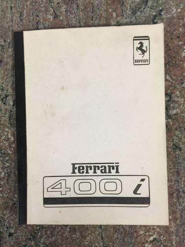 Ferrari 400i instruction book reprint