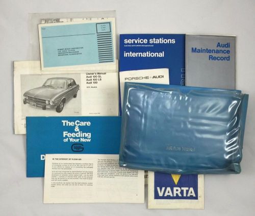 1973 audi 100 owner&#039;s manual complete original set - excellent condition