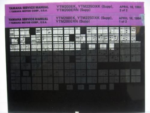 Yamaha ytm200 ytm225 1983 1985 service manual microfiche a637