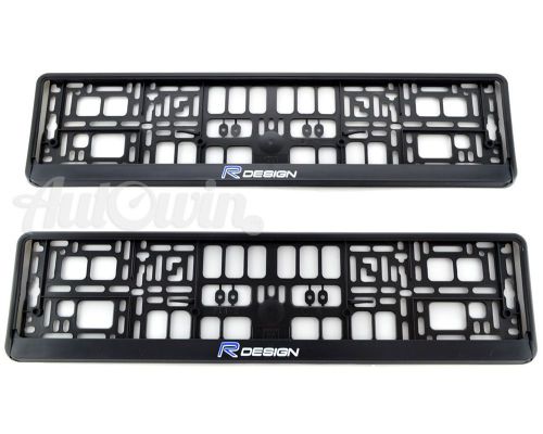 Volvo xc90 volvo s60 euro standart license plates frames with r design logo 2pcs