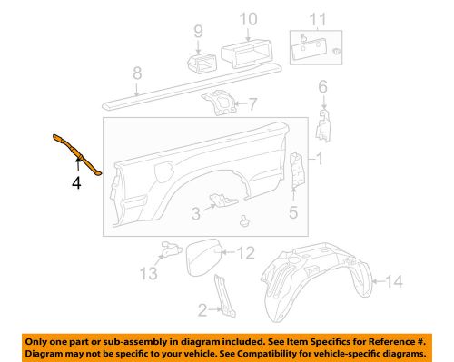 Toyota oem 05-13 tacoma pick up box-side panel front support left 6560904010