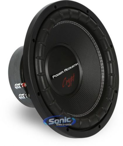 New! power acoustik cw2-124 2000w 12&#034; dual 4 ohm crypt car subwoofer car audio