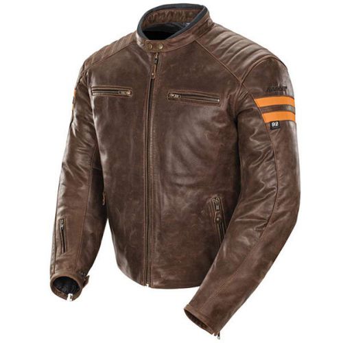 Joe rocket classic &#039;92 leather jacket brown/orange xl