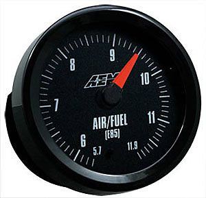 Aem 30-5143 analog e85 wideband air/fuel gauge black &amp; white faces