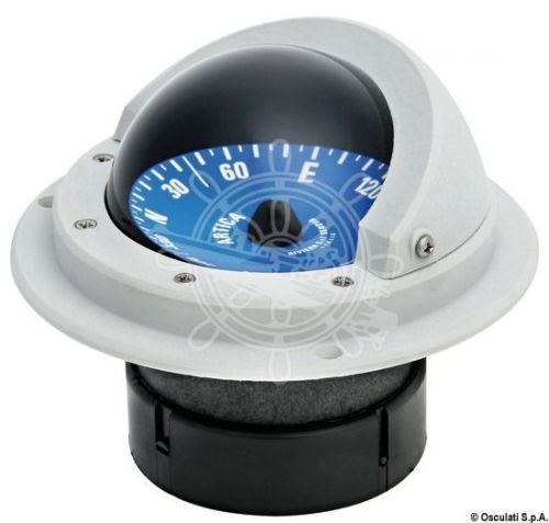 Riviera vega boat marine compass 2&#034; 3/4 grey/blue flush mount