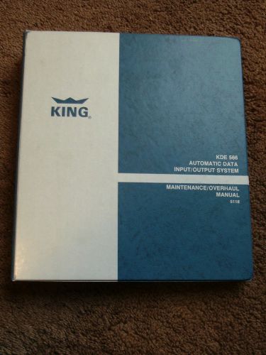 King kde 566 automatic data input output system service shop manual installation