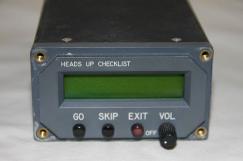 Heads up checklist