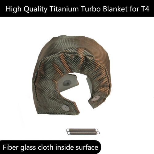 Titanium &amp; glass fiber turbo blanket heat shield cover for gt4 natural color i