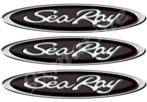 3 sea ray boat decals. on-boat type, for boat restoration project.