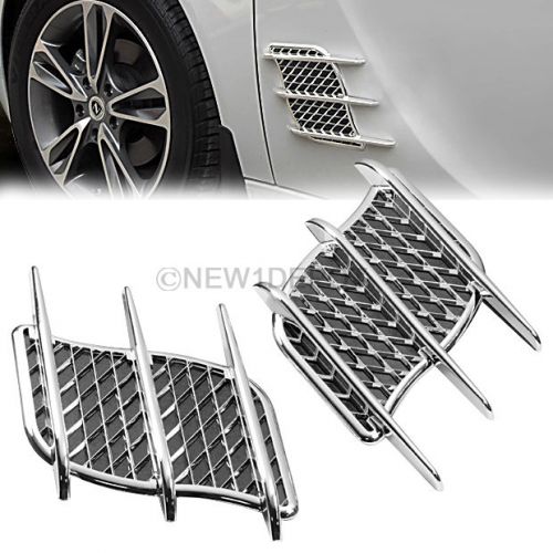 Chrome side air vent grille moulding w/adhesive tape universal for ford nd