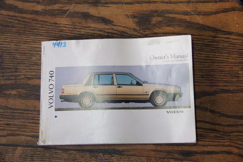 1991 volvo 740 owners manual