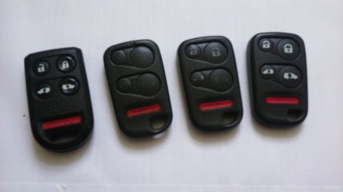 Lot of 4 honda odyssey oucg8d-399-h &amp; 440h-a keyless entry remote, all tested