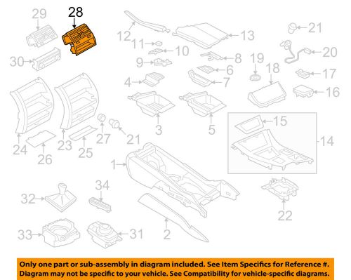 Bmw oem 11-16 550i xdrive console-air duct 64229158312