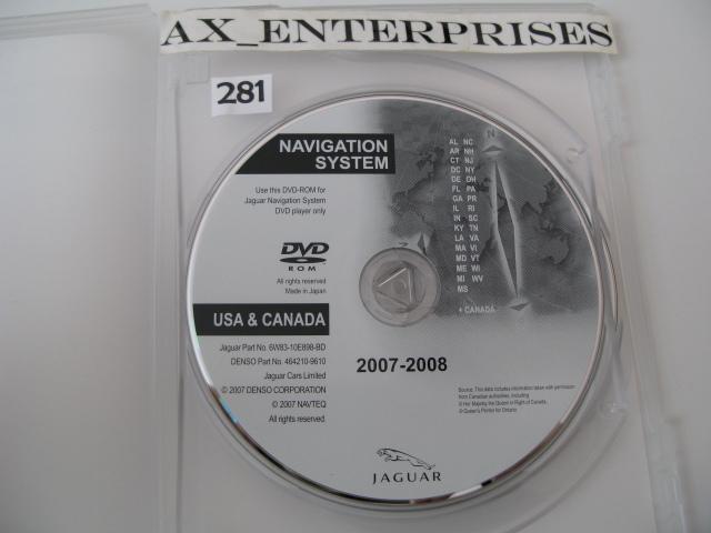 Jaguar xf xk xkr navigation dvd # 898-bd map © 2007 update 2008 east us + canada