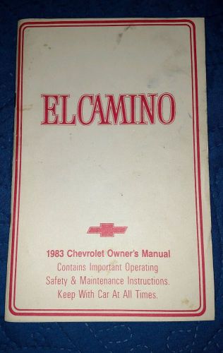 1983 el camino owners manual