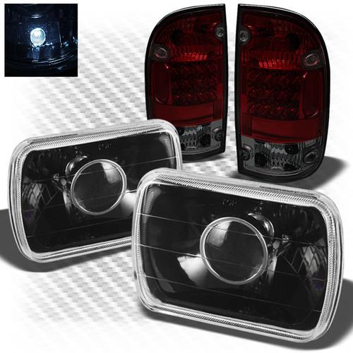 95-96 tacoma black projector headlights + r/s philips-led perform tail lights