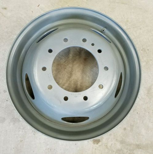 2005-16 ford dual wheel f450 f550 10 lug steel wheel 19.5 oem one piece 6&#034; wide