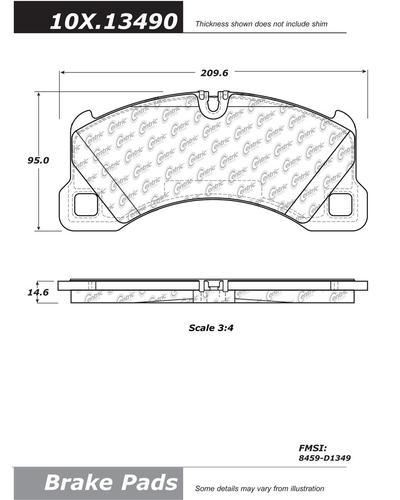 Centric 104.13490 brake pad or shoe, front