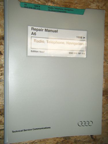 1998 audi a6 radio telephone navigation original factory service manual repair