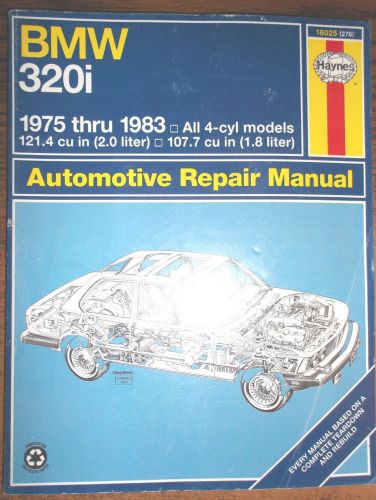 1975-1983 bmw 320i haynes service shop automotive repair manual # 18025 (276)