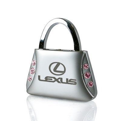 Lexus pink crystals purse key chain