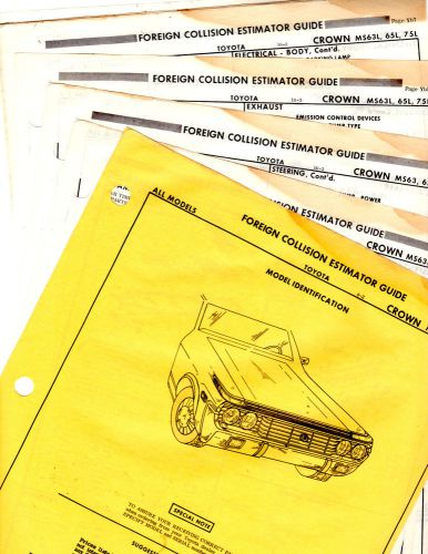 Toyota crown models ms63l ms65l ms75l body part frame original crash sheets mf 2