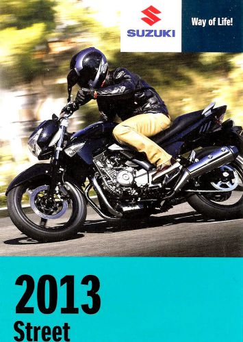 2013 suzuki street motorcycle brochure -sfv650-gw250-tu250x-drz400sm