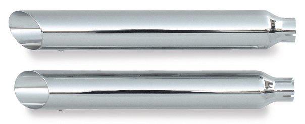 Rush slip-on exhaust 2.0 baloney cut chrome harley-davidson fxst 2007-2010