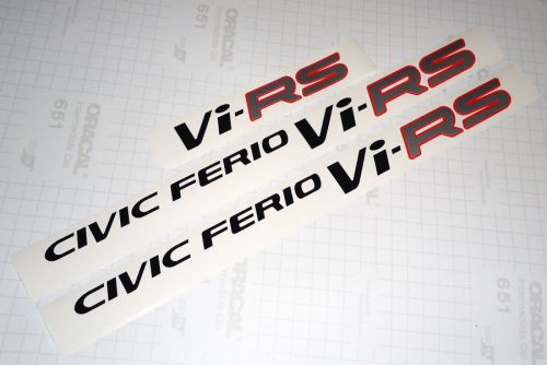 Complete honda civic ferio vi-rs decal set - black color virs  ek3